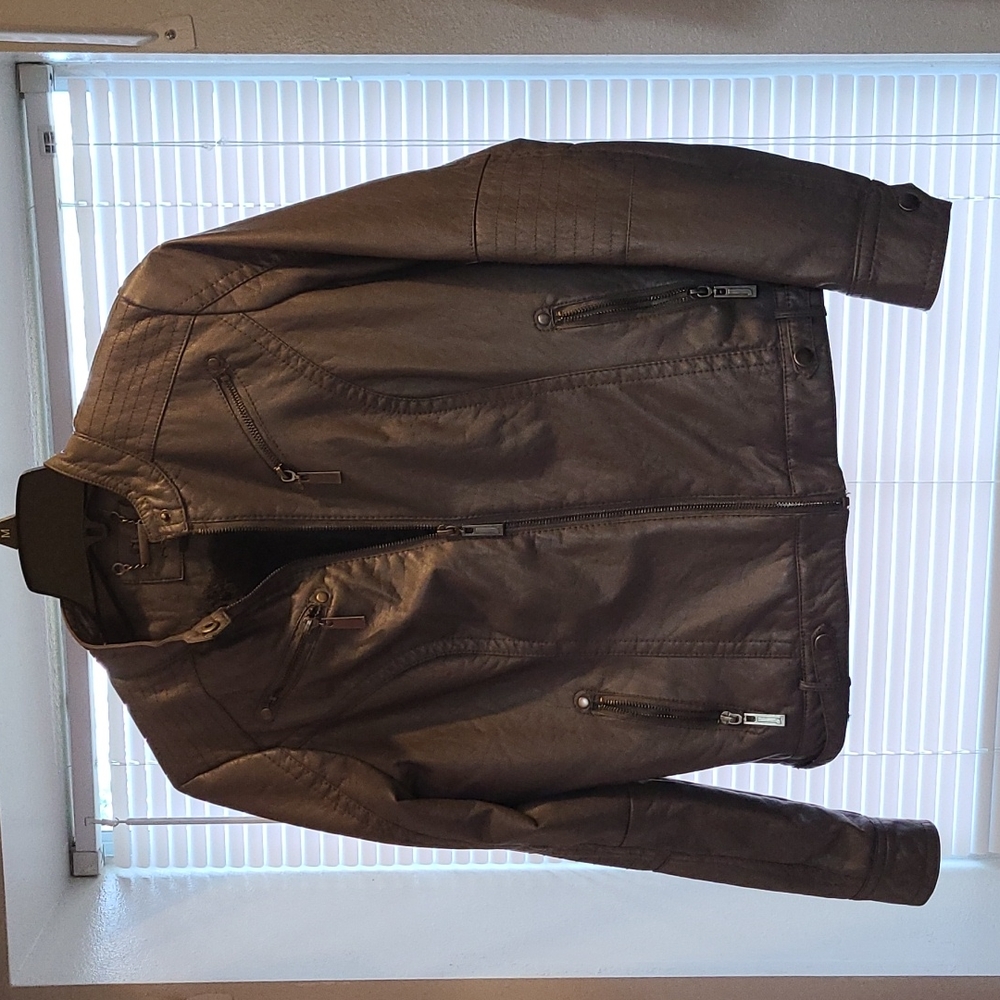 Well loved Faux Leather Jacket